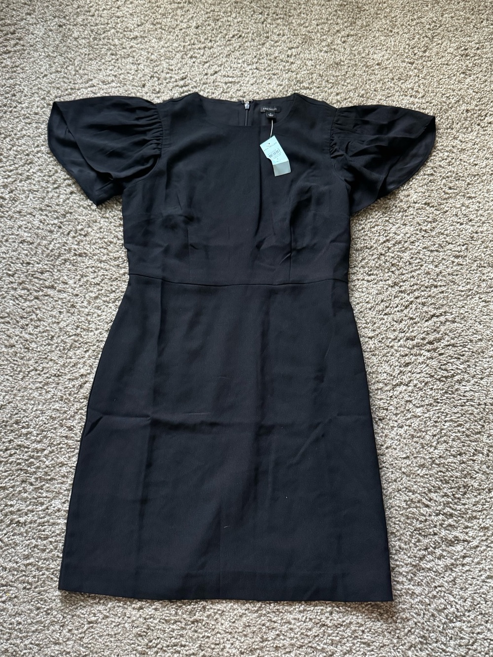 Ann Taylor $159 Puff Sleeve Little Black Dress Mini Women's Size 4P